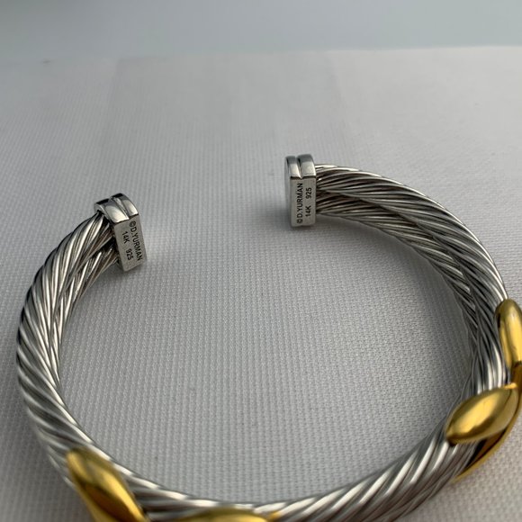 Gold x logo Sterling Silver Bracelet - Picture 2 of 4